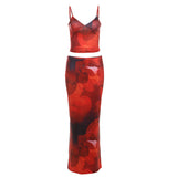 Casey || Fashion Digital Printing High Waist Slim Fit Long Dress Women's Suit