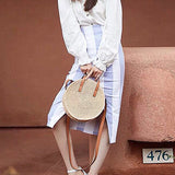 Round Straw Woven Bag