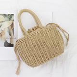 Straw Woven Beach Rattan Shoulder Bag
