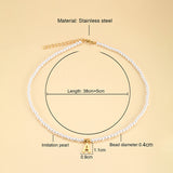 High-grade Titanium Steel Pendant Personality 26 Letter Pearl Necklace