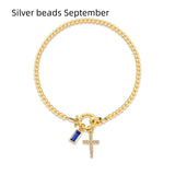 Moon Stone Love Knot Plated 18K Gold Bracelet