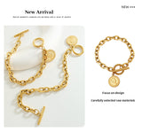 Titanium Steel Gold Plated Queen Bracelet