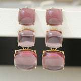 Geometric Candy Clavicle Necklace And Earrings