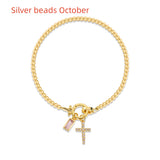 Moon Stone Love Knot Plated 18K Gold Bracelet