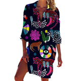 Bikini Coat Shirt Swimsuit Cardigan Women's Clothes Print Holiday Beach Shirt