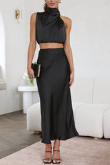 Satin Two-piece Suit