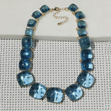 Geometric Candy Clavicle Necklace And Earrings