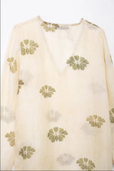 Ramie Printed Long Dress
