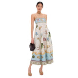 Under the Sea Cotton-linen Camisole Dress