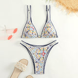Ella || Bikini Women's Printed Split Swimsuit