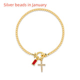 Moon Stone Love Knot Plated 18K Gold Bracelet