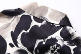 Fashionable floral printed satin shirt