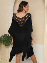 Ruffle edge beach bikini outer cover shirt