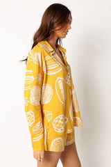 Fruit Printed Shorts Suit