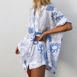 Short Sleeve Shorts Two-piece Set