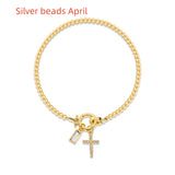 Moon Stone Love Knot Plated 18K Gold Bracelet