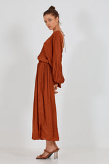 CELONI DRESS - RED CLAY