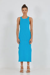 HENDRIX KNIT DRESS - MARLIN BLUE