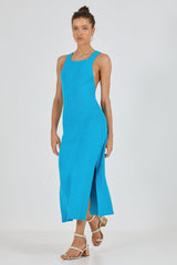 HENDRIX KNIT DRESS - MARLIN BLUE