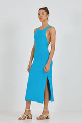 HENDRIX KNIT DRESS - MARLIN BLUE