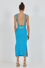 HENDRIX KNIT DRESS - MARLIN BLUE