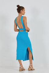 HENDRIX KNIT DRESS - MARLIN BLUE