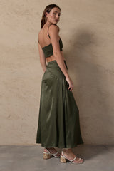 IRIANNA SKIRT - RIFFLE GREEN