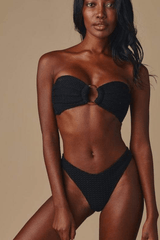 Montce | Black Crochet Lulu (Zig Zag Stitch) Bikini Bottom