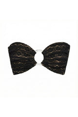 Black Daisy Lace Tori Ties Bandeau Bikini Top