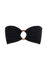 Black Rib Tori Bandeau Bikini Top