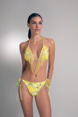 Lemon Fringe Bikini Set
