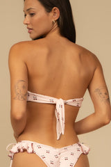 Cherries Tori Ties Bandeau Bikini Top
