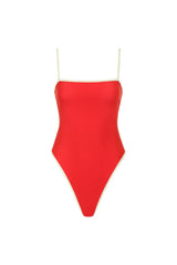 Cherry Cream Binded Jacelyn One-Piece
