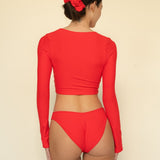 Cherry Added Coverage Lulu (Zig-Zag Stitch) Bikini Bottom