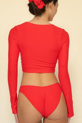 Cherry Added Coverage Lulu (Zig-Zag Stitch) Bikini Bottom