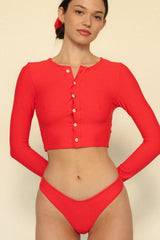 Cherry Added Coverage Lulu (Zig-Zag Stitch) Bikini Bottom