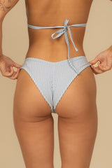 Classic Blue Stripe Lulu (Zig-Zag Stitch) Bikini Bottom