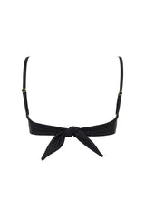 Black Rib Tori Bandeau Bikini Top