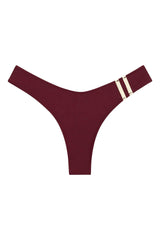 Maroon Sporty Lulu (Zig-Zag Stitch) Bikini Bottom