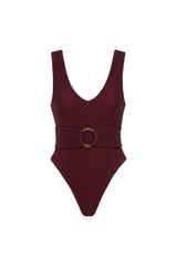 Maroon Crochet Kim One-Piece