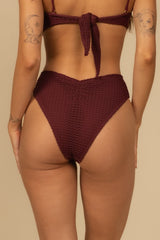 Maroon Crochet Paula Bikini Bottom