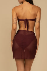 Maroon Crochet Sarong