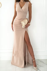 V-neck Sleeveless Dress