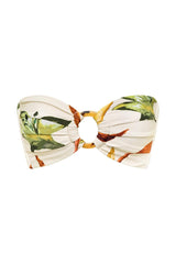 Rooted Floral Tori Ties Bandeau Bikini Top