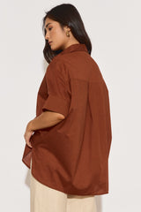 LOIS SHIRT - RED CLAY