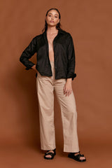 ALEXA PANT NATURAL / BLACK DOT