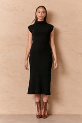 HAYLEY KNIT DRESS - BLACK