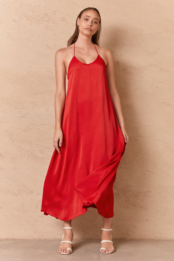 ENLIGHTEN DRESS - CHERRY RED