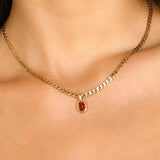 Crystal Stone Pendant Necklace