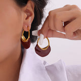Titanium Steel Gold-plated Earrings